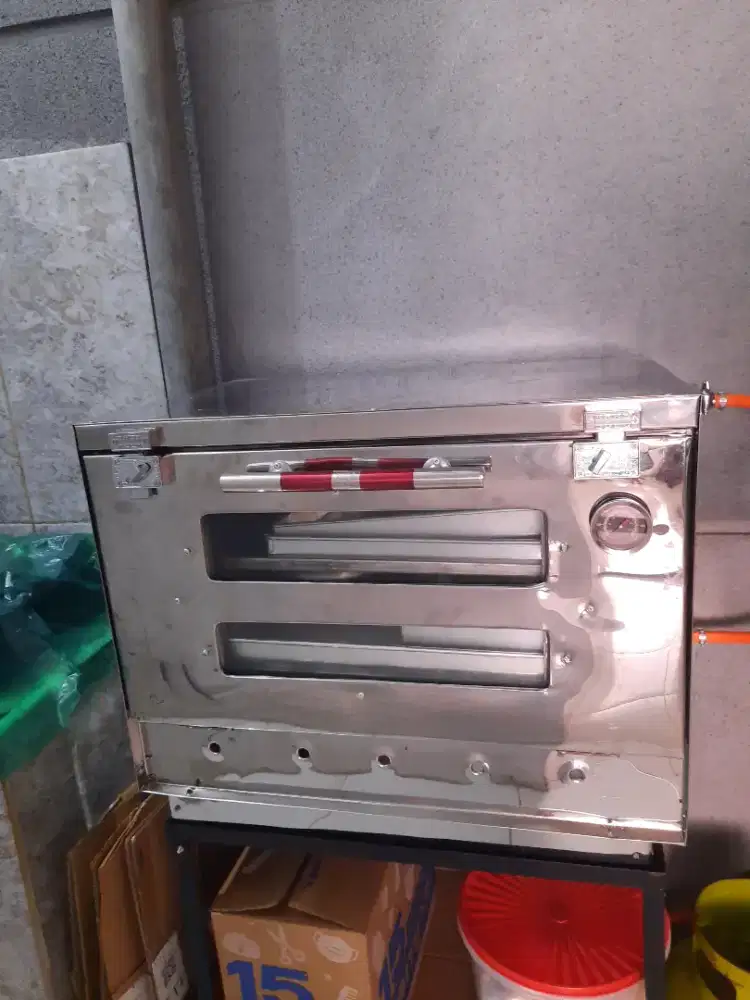 Oven Gas Api Atas dan Bawah Stainless 60x40x45cm Anti Karat