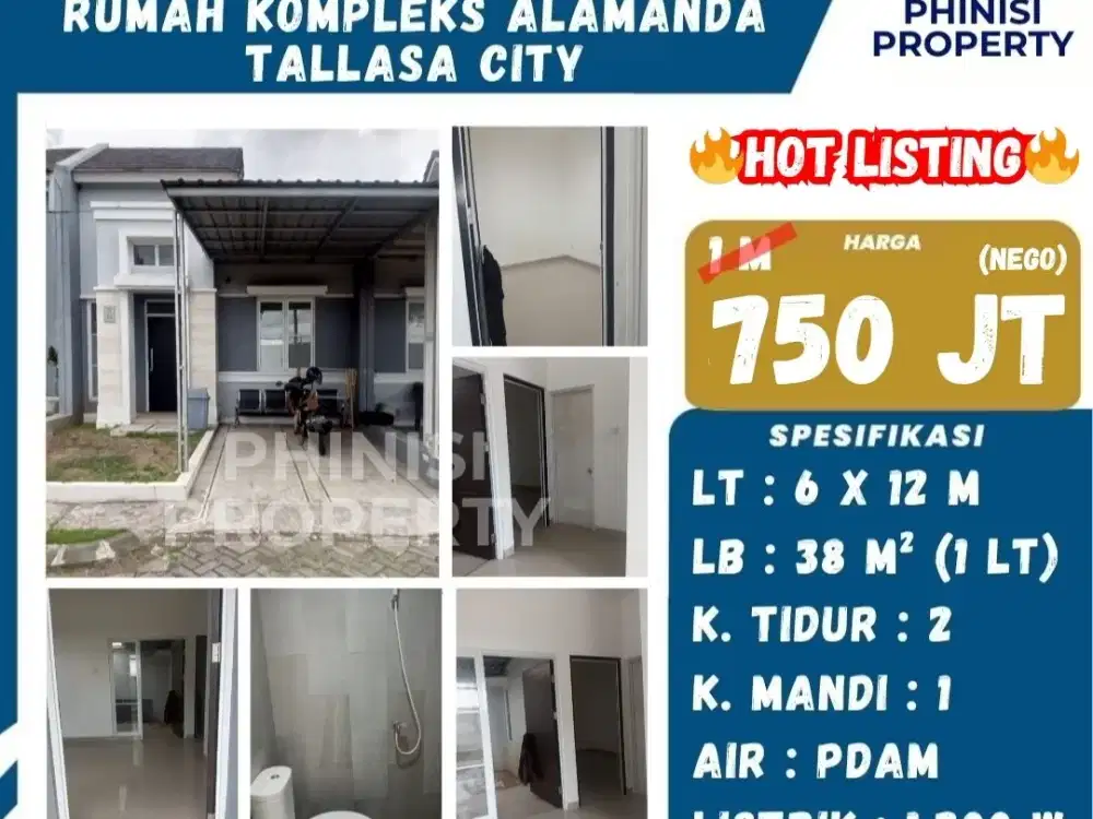 Dijual Rumah di Tallasa City Cluster Alamanda Perintis Kemerdekaan