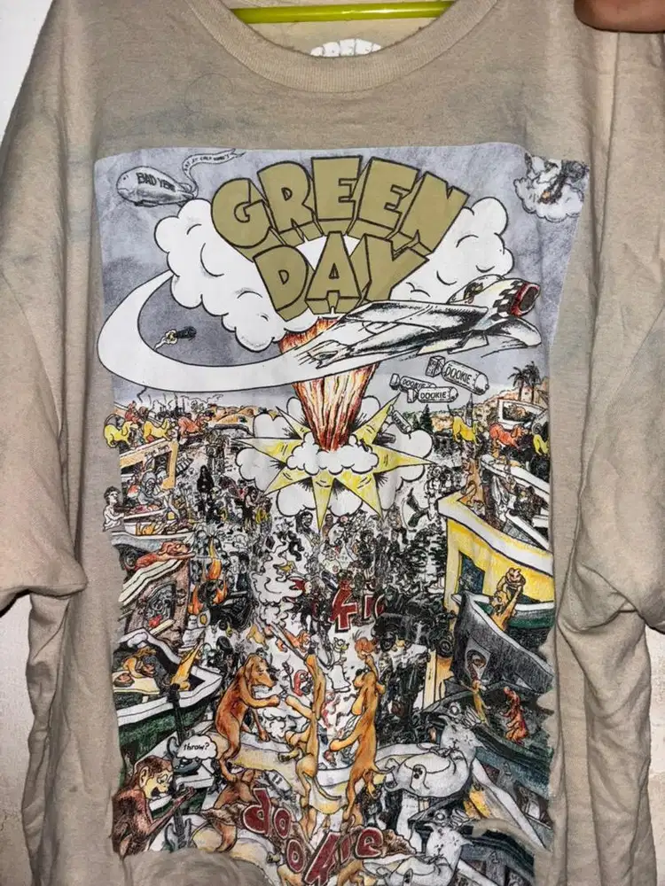 Kaos band Green Day Dookie Original Band Tee Size XL - Rare