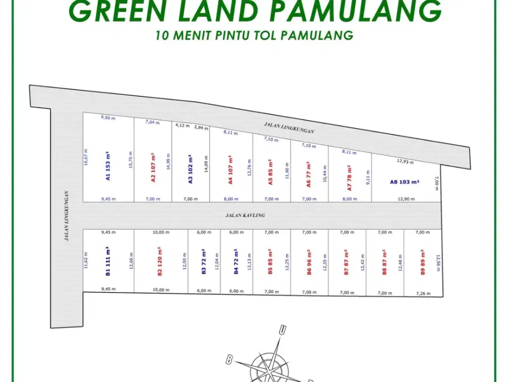 Dijual Kavling Premium Lokasi Pamulang Barat, SHM Perunit