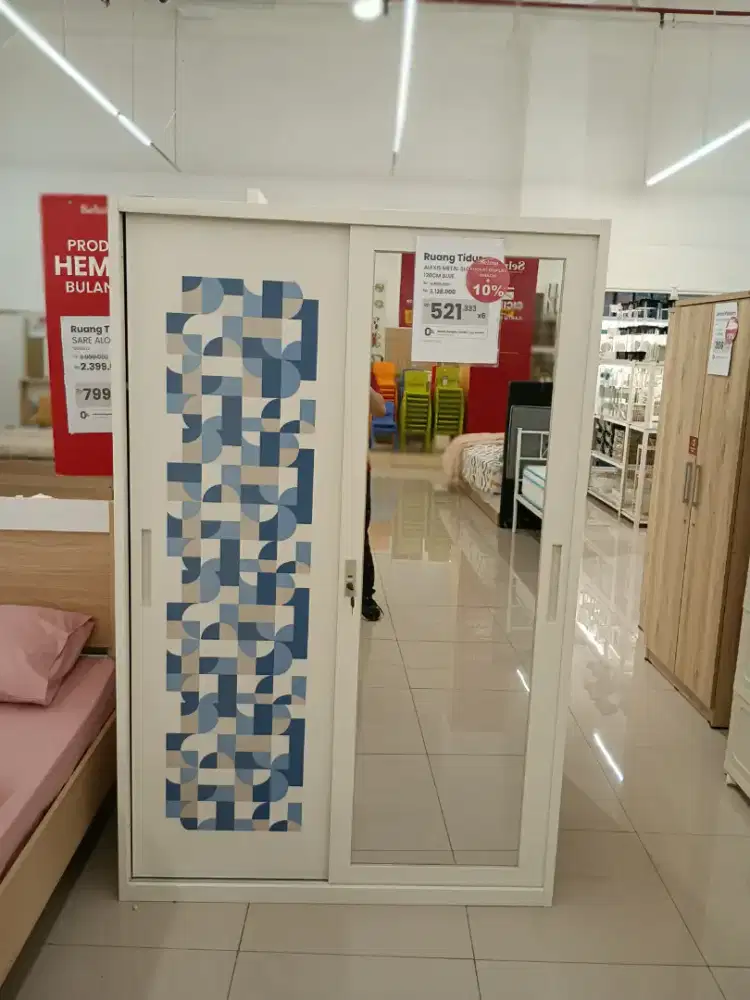 Lemari sliding besi anti karat anti rayap