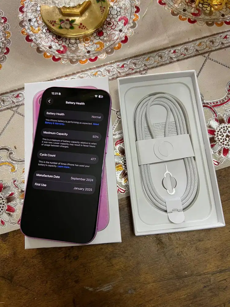 Iphone 16 128Gb Pink All Operator Bh 92% Fullset Like New