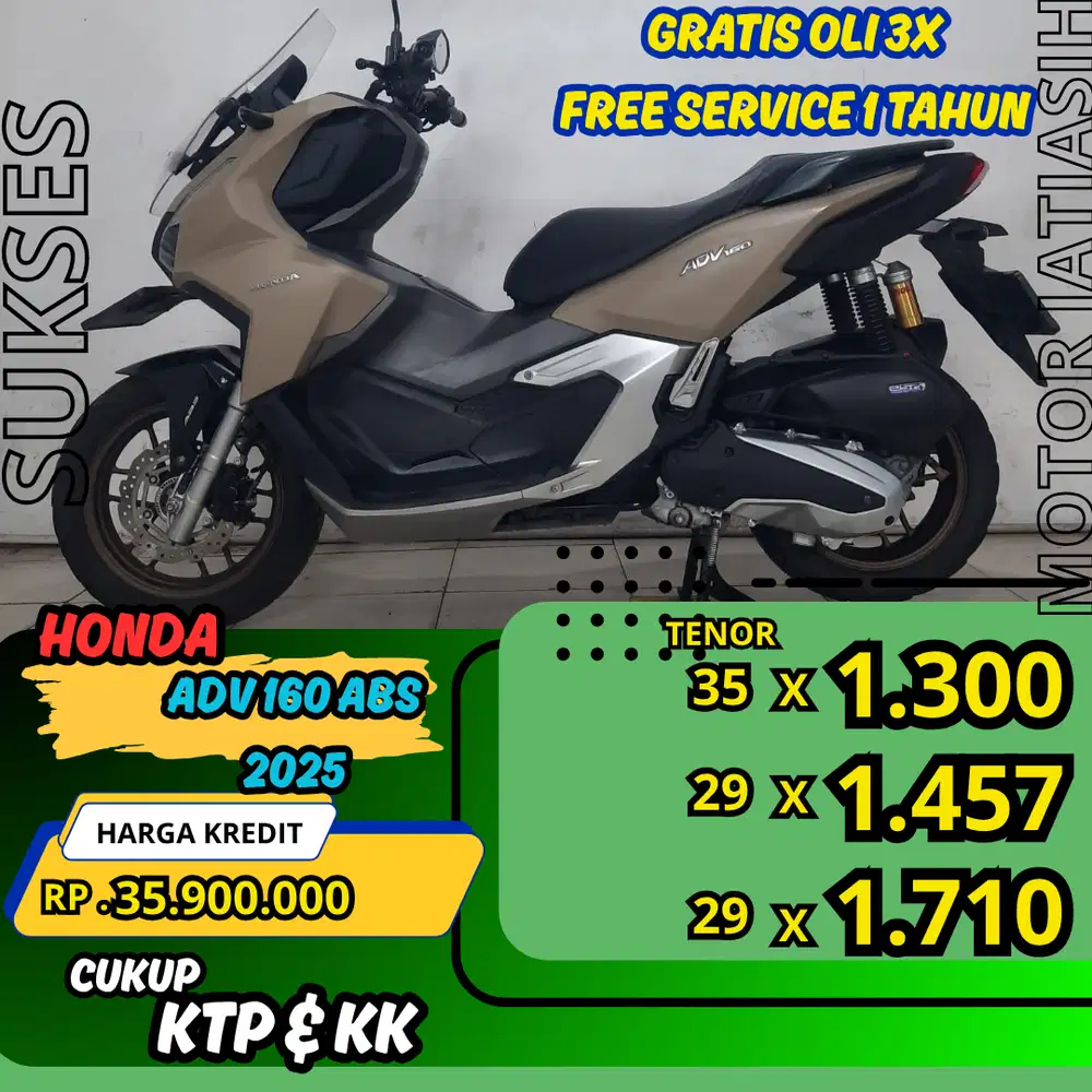 HONDA ADV 160 ABS 2025 ANGSURAN TERMURAH SYRT KTP&KK(SUKSESMOTOR)