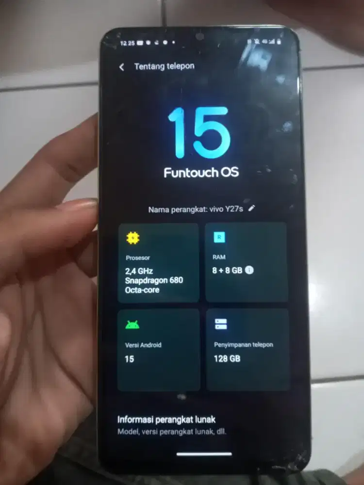 Jual hp Vivo y27s Ram 8+8 128 5G