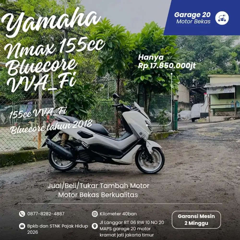 Yamaha NMAX Old 155cc ABS Bluecore Fi Tahun 2018 Pajak Hidup