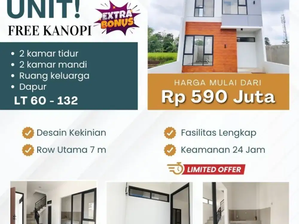 Dijual Rumah 2 Lantai Murah Di Sayap Kiri Cipageran Cimahi Bandung