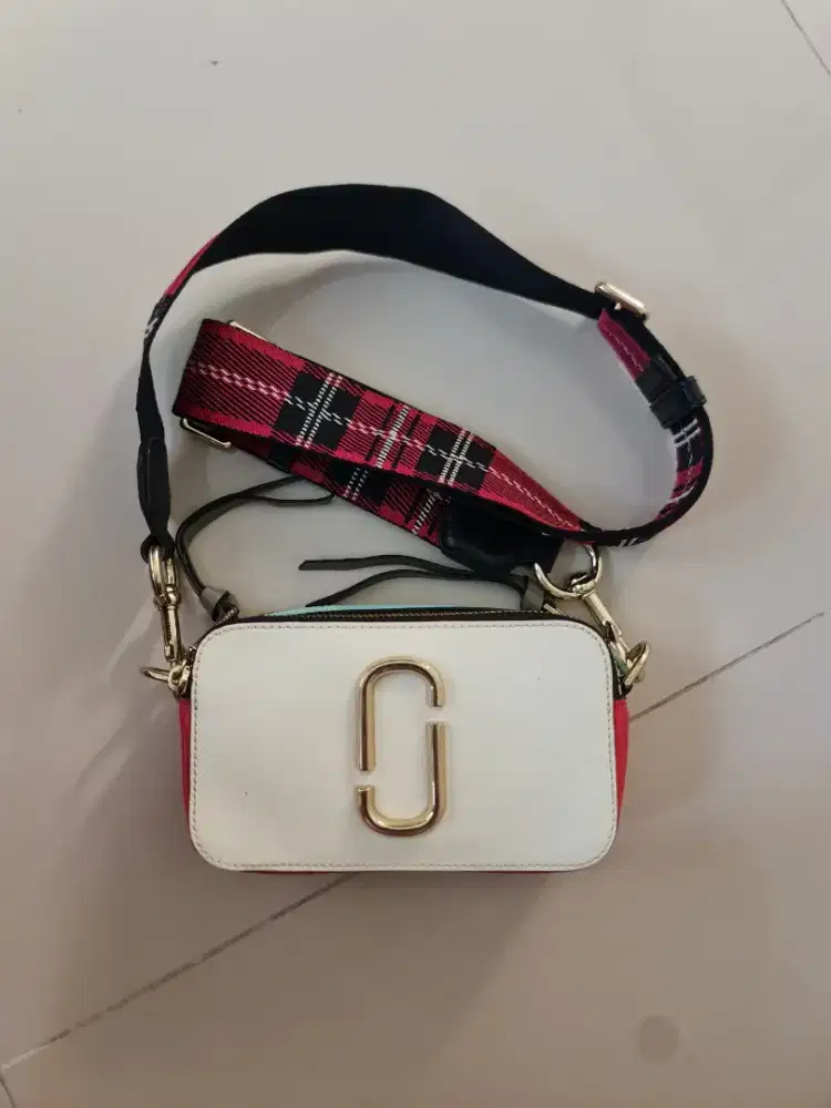 Tas Sling Bag Camera Bag Wanita Marc Jacobs White Green Red Second