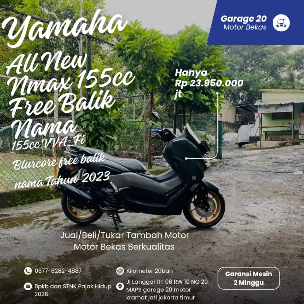 Yamaha NMAX New 155cc VVA_Fi Free balik nama Tahun 2023 pajak hidup