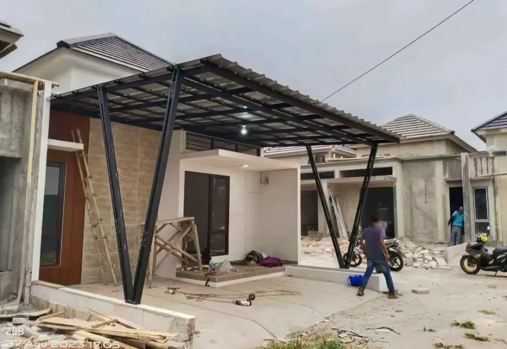 Pasang kanopi baja ringan