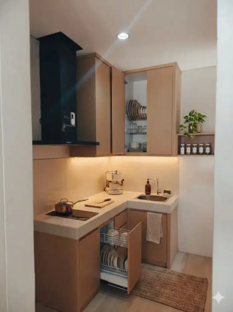 Interior design kitchen set wardrobe dan furniture custom lainnya