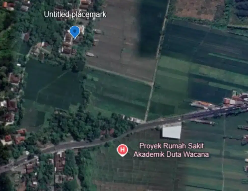 Tanah Luas hanya 450m dari Jalan Nasional dan RS Duta Wacana Sedayu