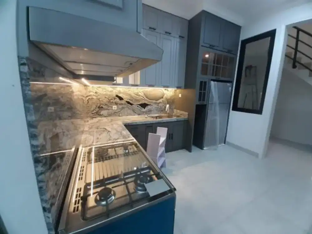 Jasa interior design kitchen set custom minimalis harga terjangkau