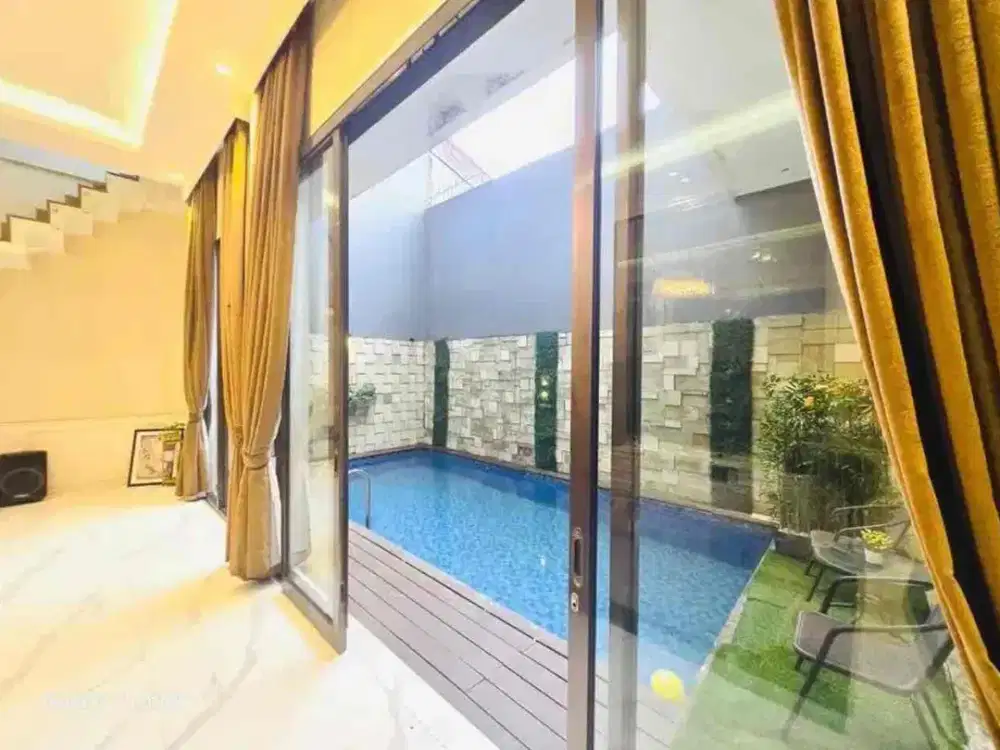 DIJUAL – Rumah Mewah Full Furnished + Kolam Renang di Area Koja, Jakarta Utara