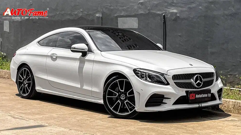KM5RB Mercedes Benz C300 Coupe AMG Line Facelift White On Havana Brown