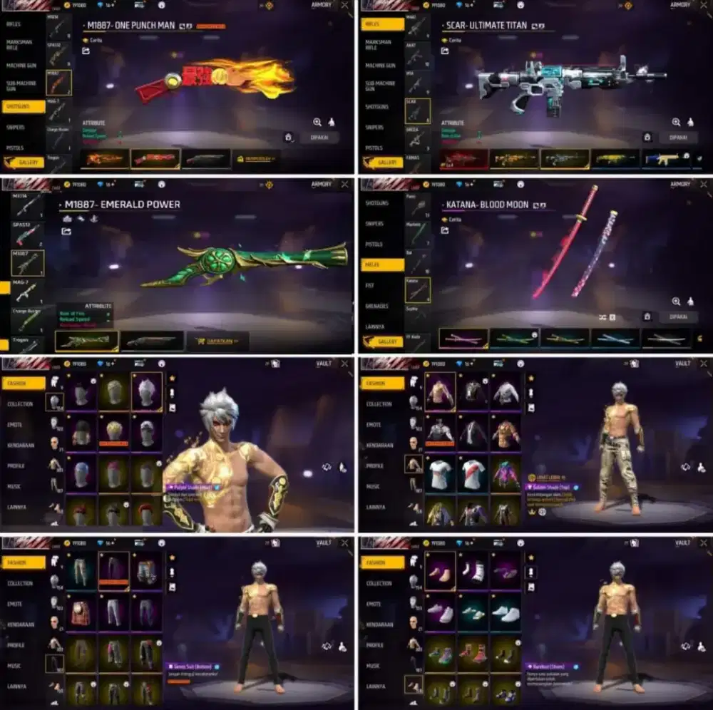 akun FF Ready jual akun Free Fire murah murah 100% Asli Tepercaya