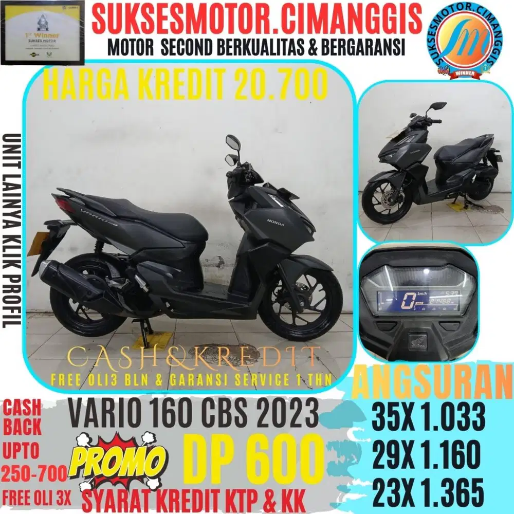 VARIO 160 CBS PROMOTERMURAH CASHBACK UPTO700RBU FREEOLI3X BERGARANSI