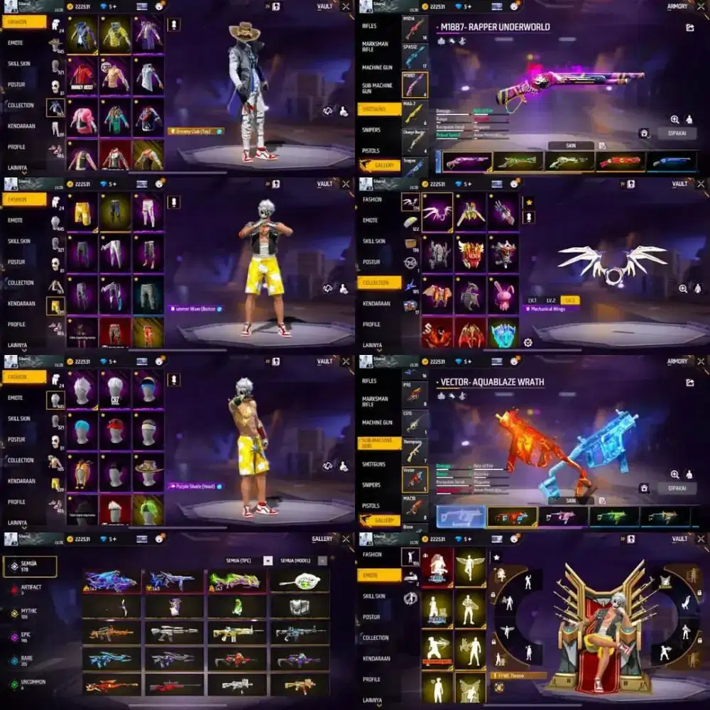 akun FF Ready jual akun Free Fire murah murah 100% Asli Tepercaya