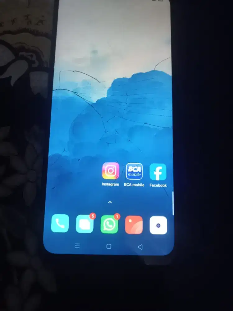 Jual realme 5i minus touchscreen retak sentuhan aman