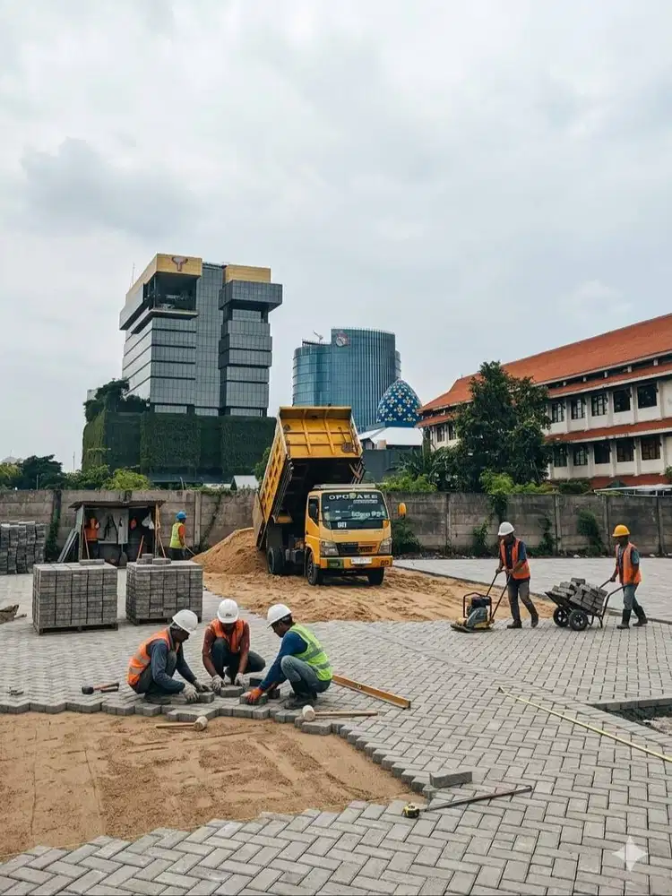 Ahli pasang paving gudang dan jalan bergaransi