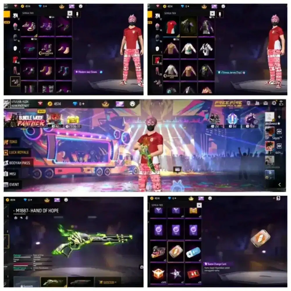 jual akun FF Sultan bagus bagus akun Free Fire serba murah murah