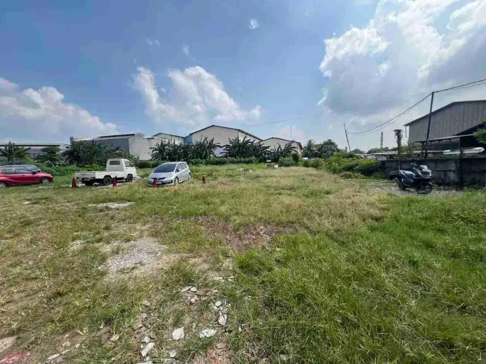 tanah gudang kedaung kaliAngke cengkareng luas 6356 m2 SHM akses kontainer hrg 10 juta /m2