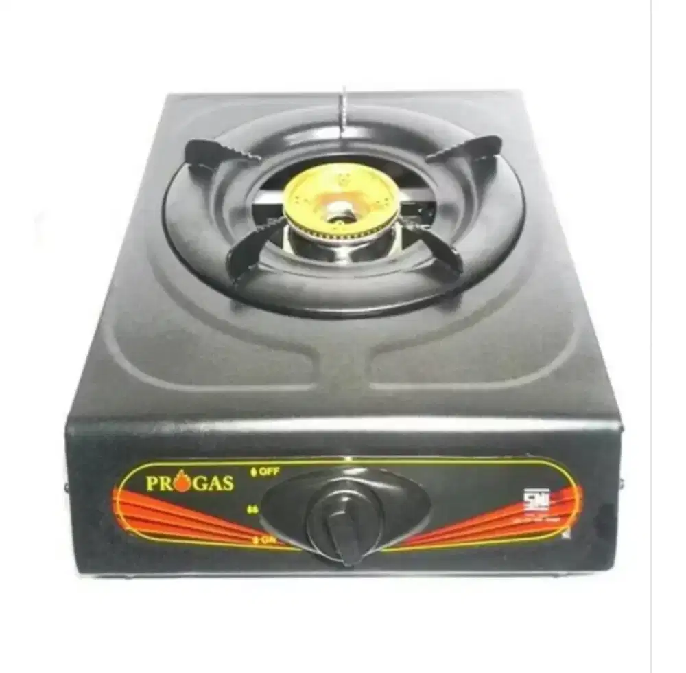 KOMPOR GAS 1 TUNGKU MERK PROGAS + REGULATOR