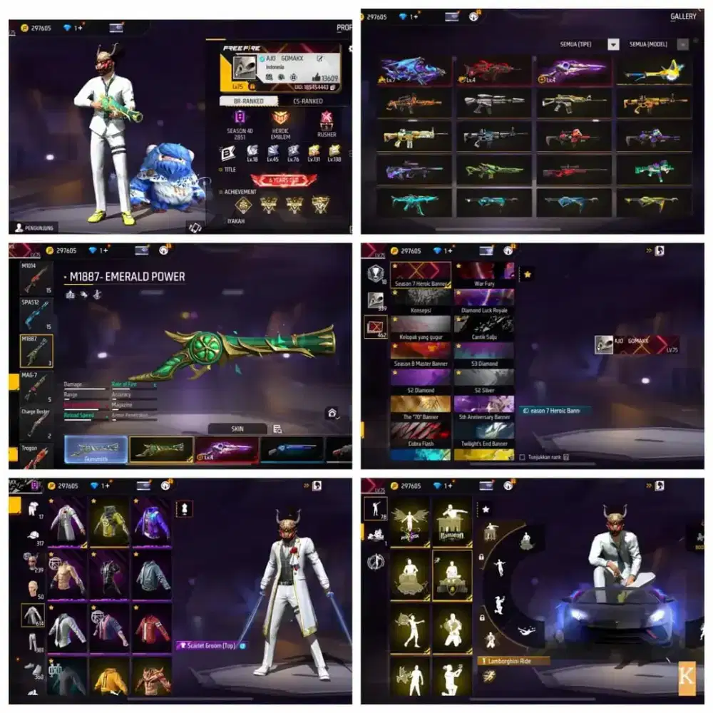 akun FF Ready jual akun Free Fire murah murah 100% Asli Tepercaya