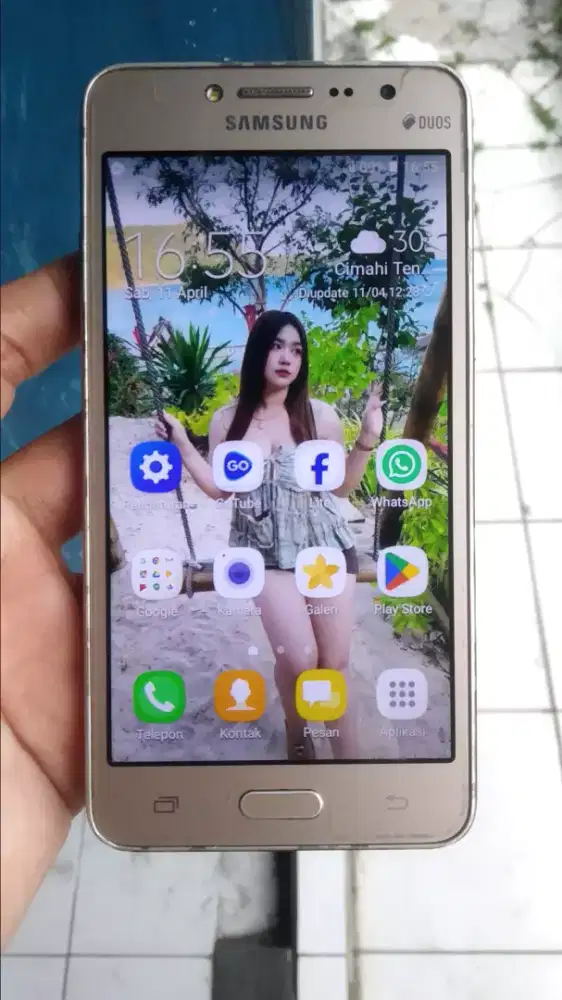 Samsung J2 prime 4G layar 5 inchi awet batre