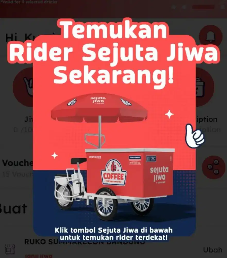 Dicari rider kopi keliling