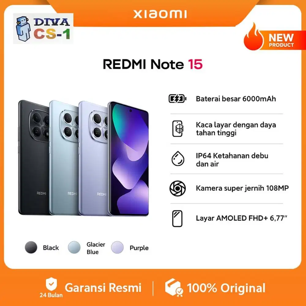 Xiaomi Redmi Note 15 4G Ram 6Gb 128G Gaming Helio G100 Ultra AMOLED