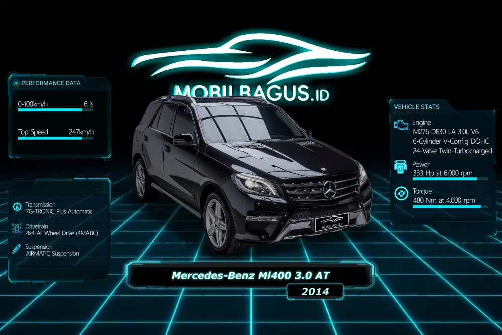 [TANPA TDP!!!] Mercy ML400 3.0L Metik 2014 NoPol Ganjil