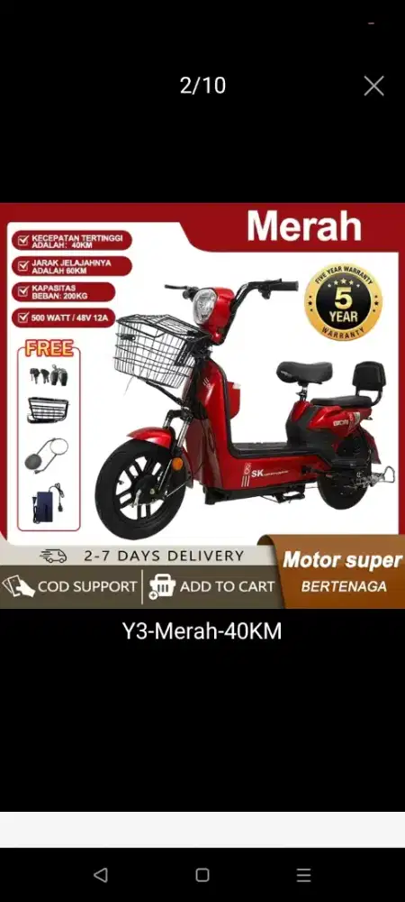 sepeda listrik E-BUY