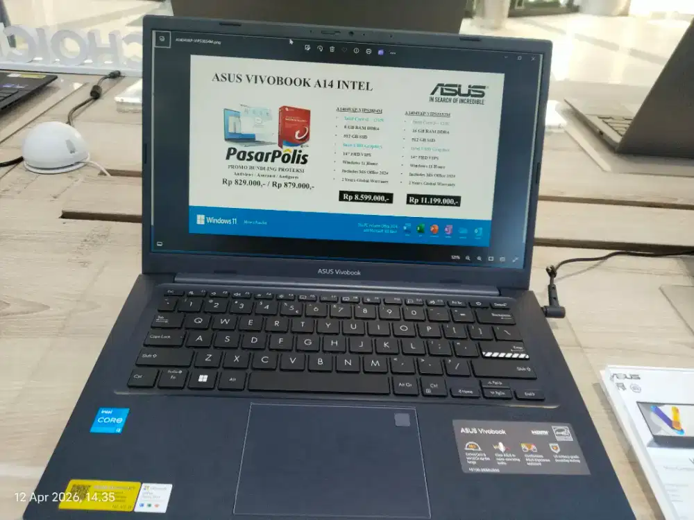 Laptop Asus Vivobook 14, Cicilan tanpa DP, Syarat Cukup KTP.