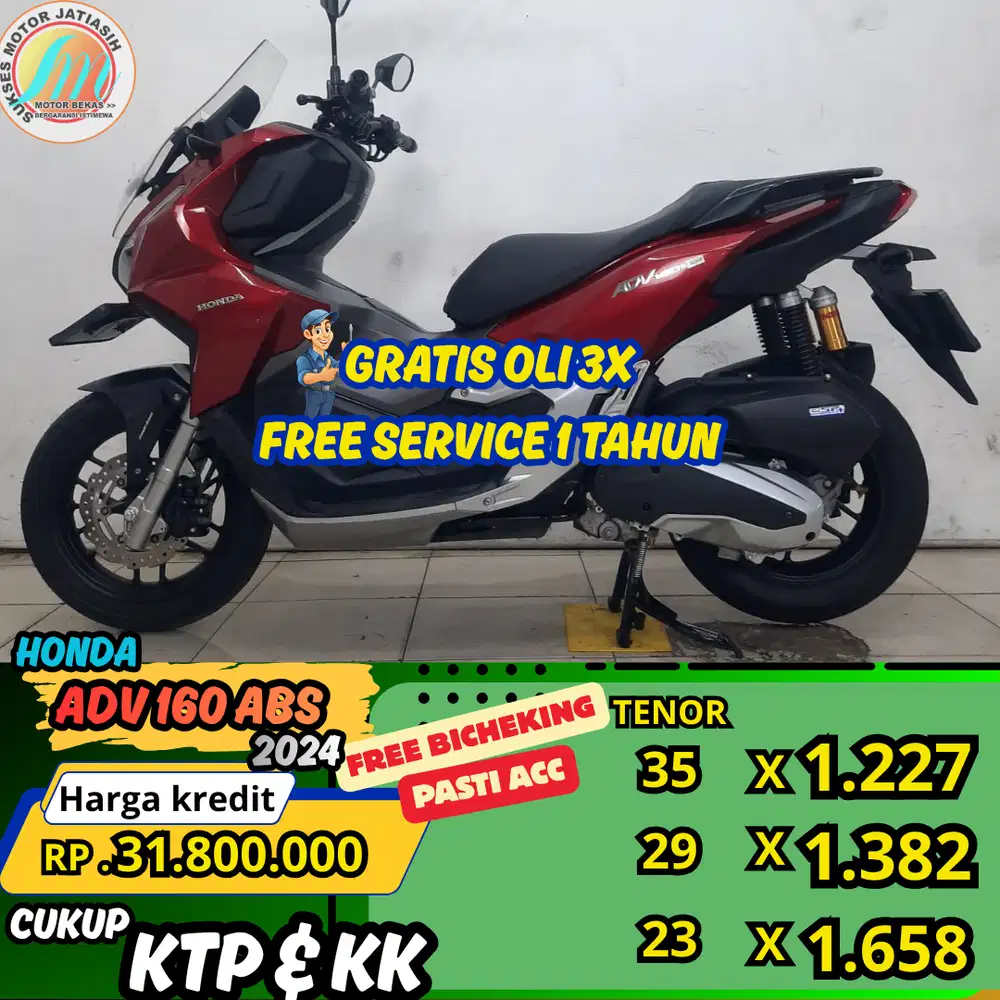 HONDA ADV 160 CBS 2024 ANGSURAN TERMURAH SYRT KTP&KK(SUKSESMOTOR)