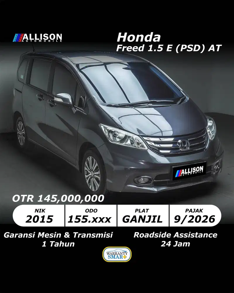 Honda Freed 1.5 E PSD Metik 2015 NoPol Ganjil