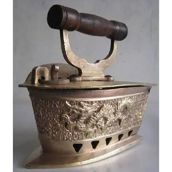 Vintage Antik Setrika Cina peranakan ornamen bunga dan Naga Hong