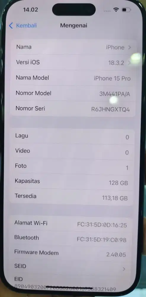 iphone 15 pro 128gb ibox fullset mulus no minus
