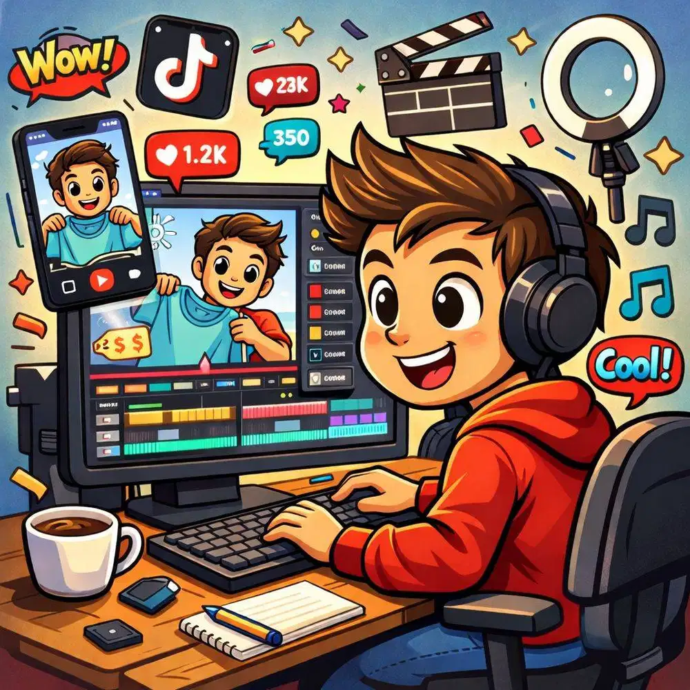 Dibutuhkan Segera: Staf Multimedia (Editor Video Vertical / TikTok)