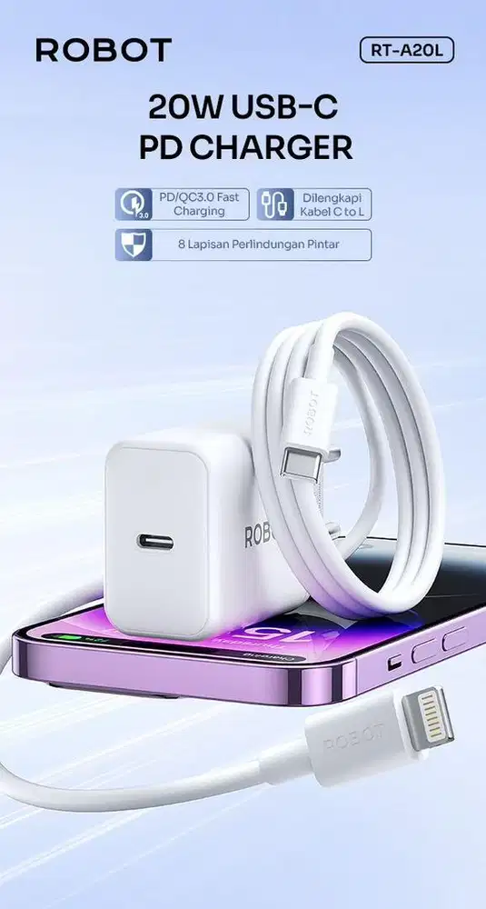 Set Charger Lightning Robot RT A20L