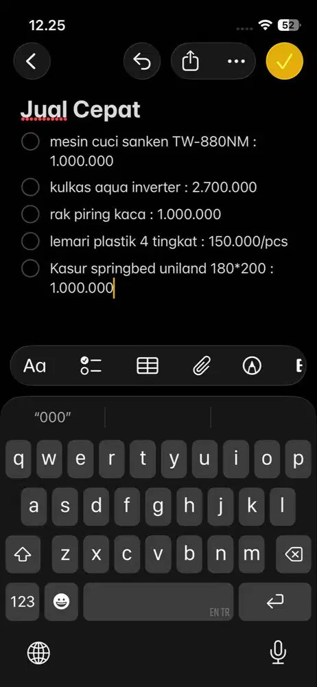 JUAL CEPAT PERABOTAN RUMAH TANGGA