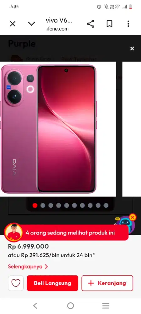 Vivo V60 5G 12/256 ungu