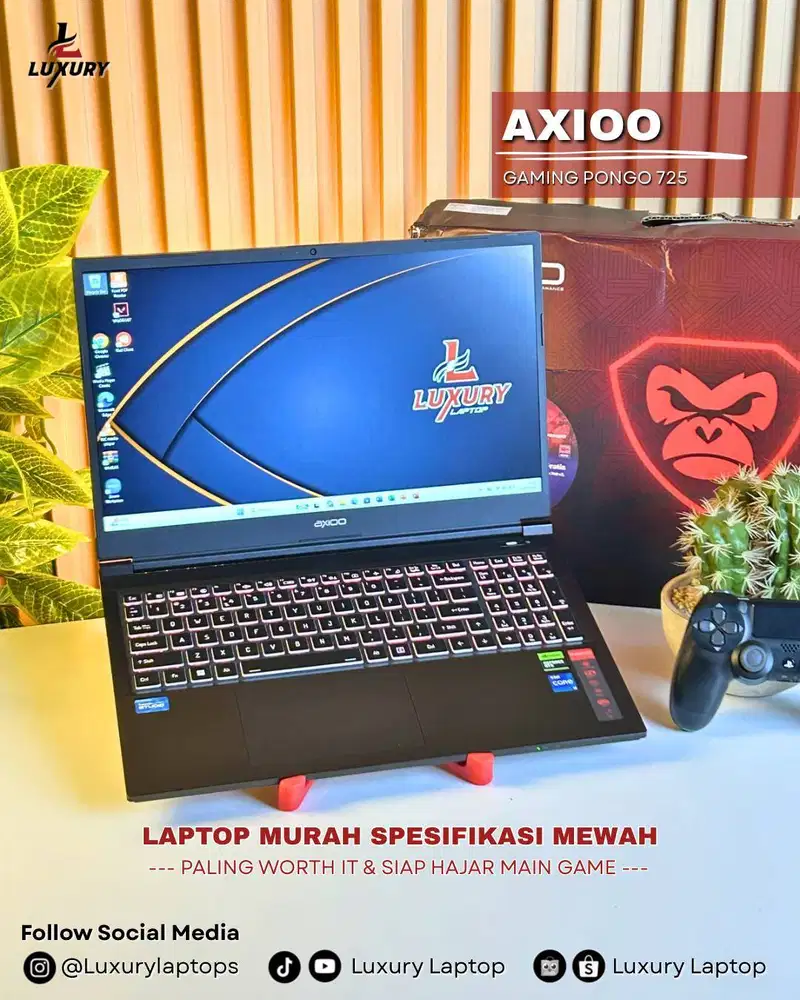 LAPTOP AXIOO PONGO 725 CORE I7 SSD 512GB RAM 16GB NVIDIA RTX 2050 2ND