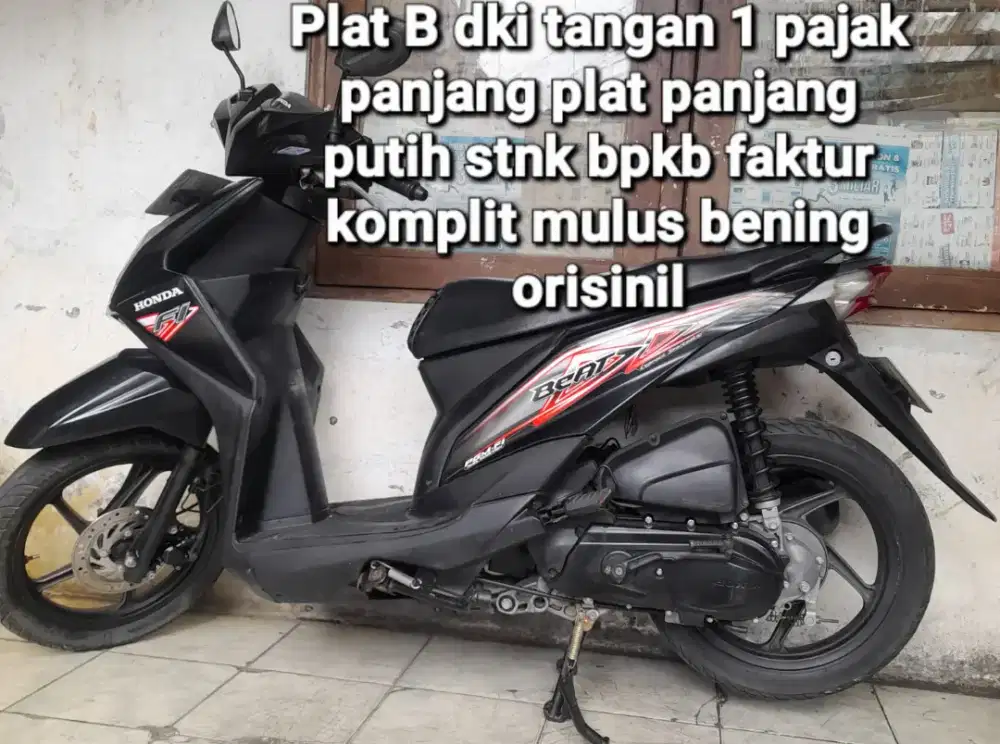 Honda beat f1 2013 cw asli hitam B dki tangan 1 pajak panjang