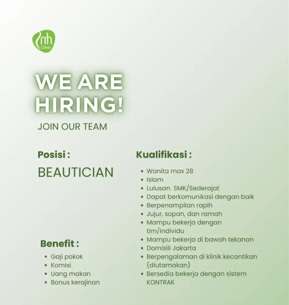 Butuh karyawan segera