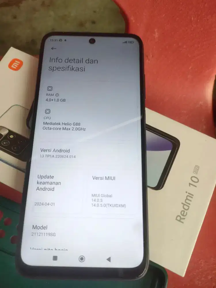 Jual cepet Redmi 10 2022 fullset no minuss
