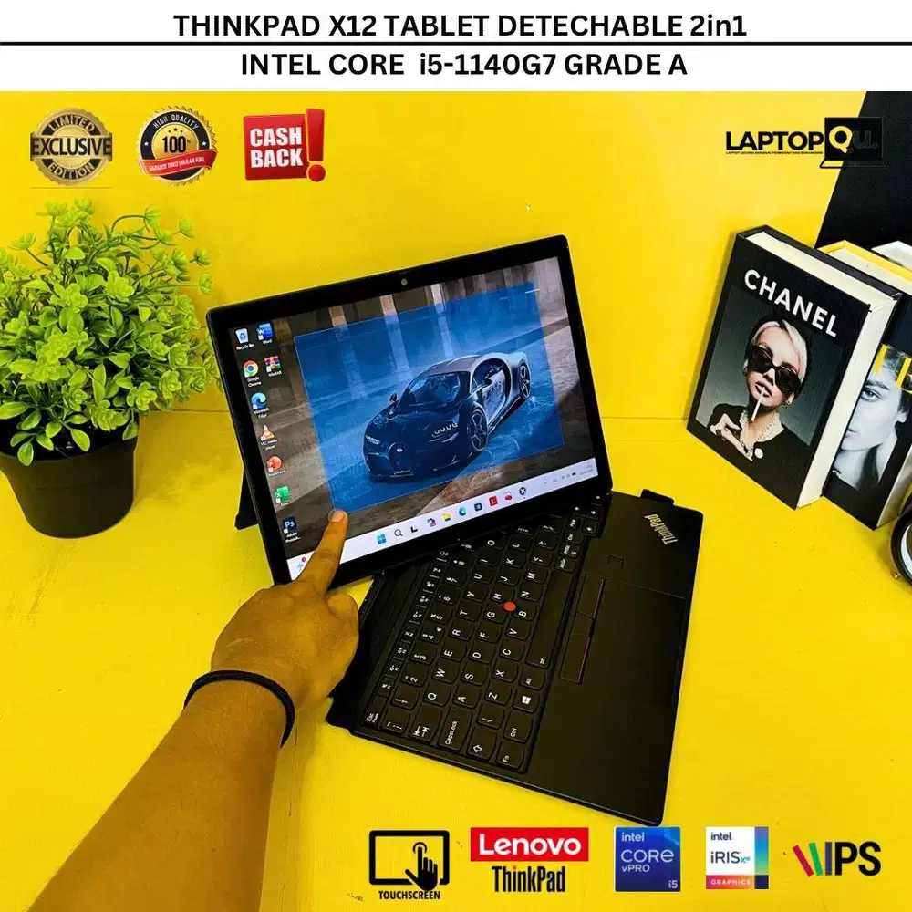 THINKPAD X12 DETACHABLE 2IN1 i5-1140G7 INTELIRISXe RAM 16GB/SSD 256GB