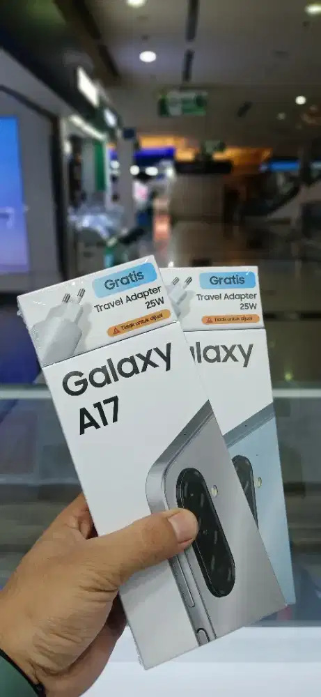 JUAL..Samsung galaxy A17 4G 8/128GB, garansi resmi 12 bulan sein.