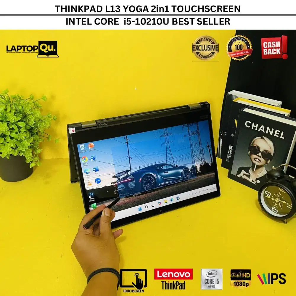 ‎THINKPAD L13 YOGA 2 IN 1 i5-10210U vPRO RAM 8GB/SSD 256GB/FHD IPS