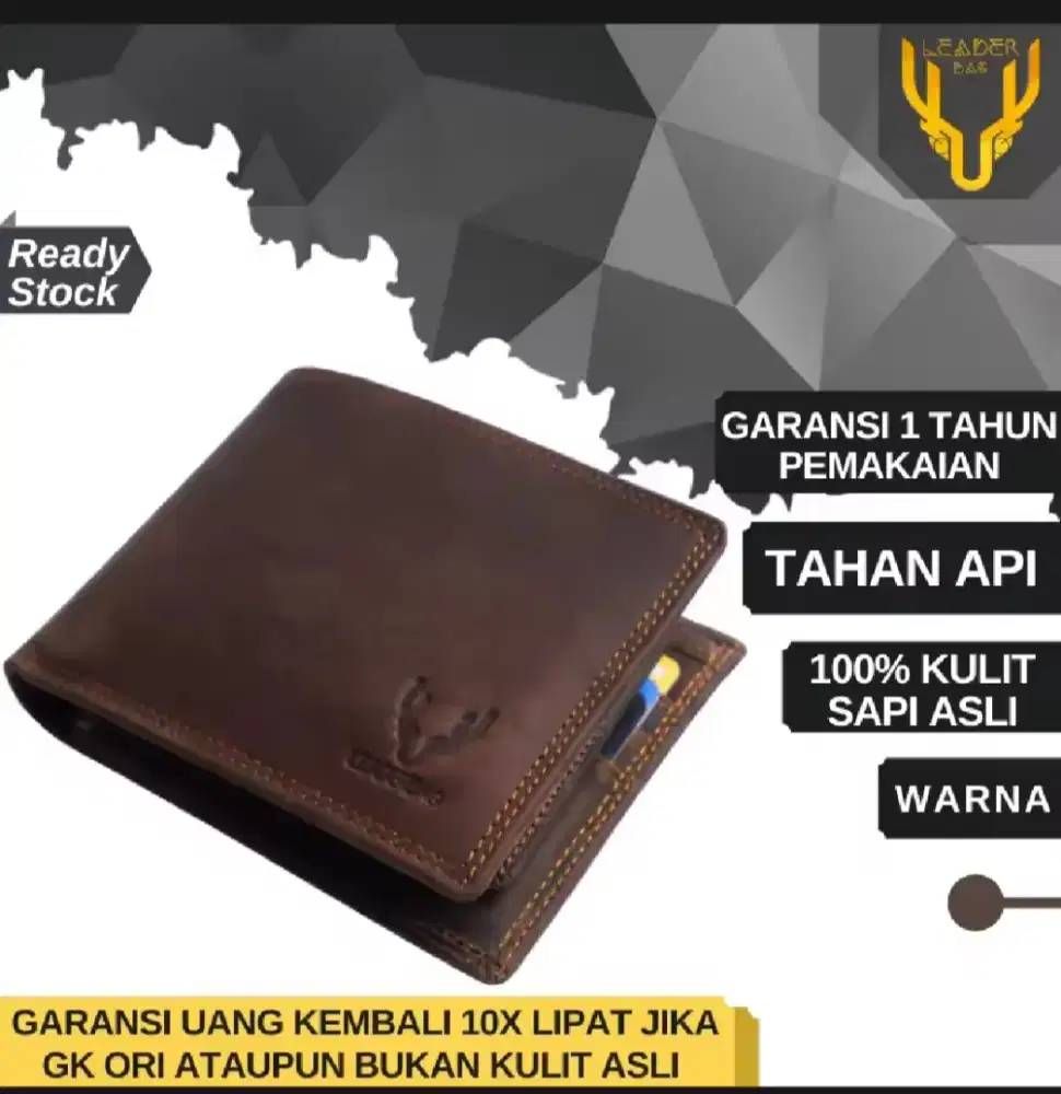 Dompet kulit pria crazy hourse leather leaderbag