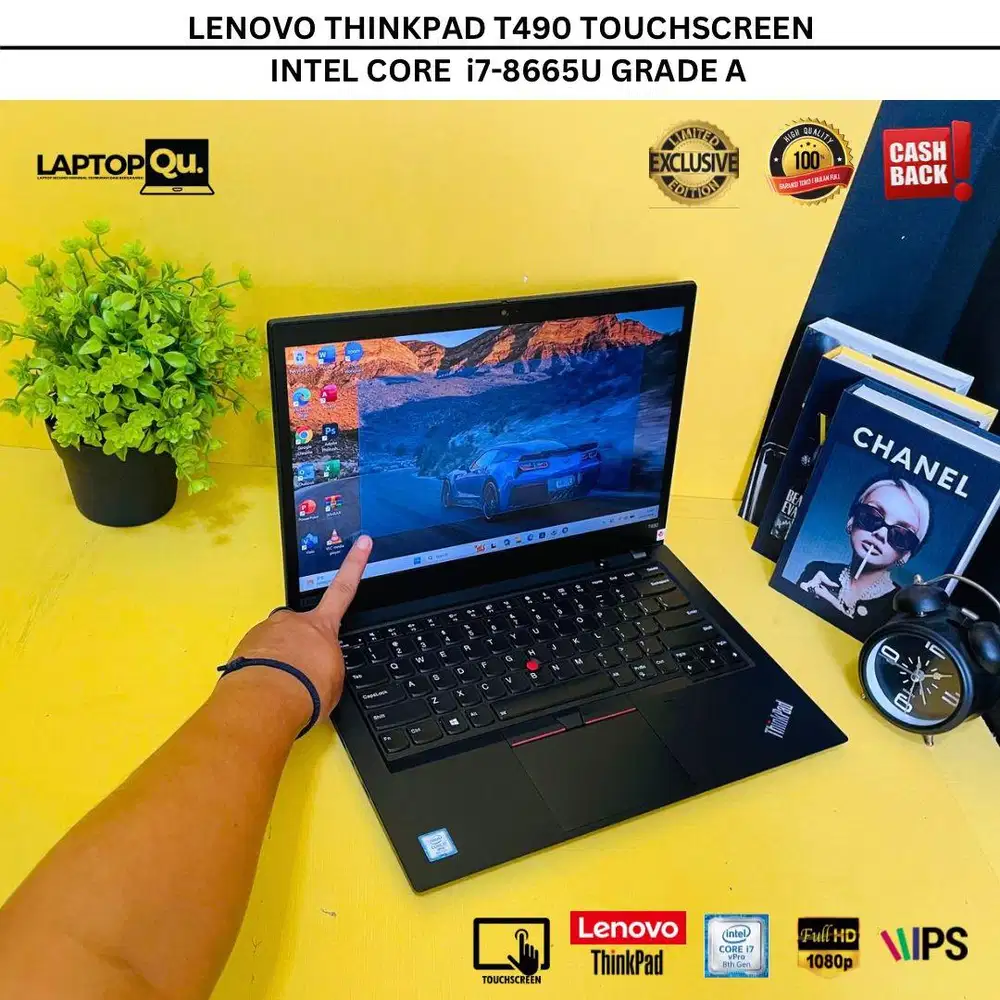 THINKPAD T490 i7 GEN RAM 16GB/SSD 256GB/FHD IPS/TOUCHSCREEN/GRADE A
